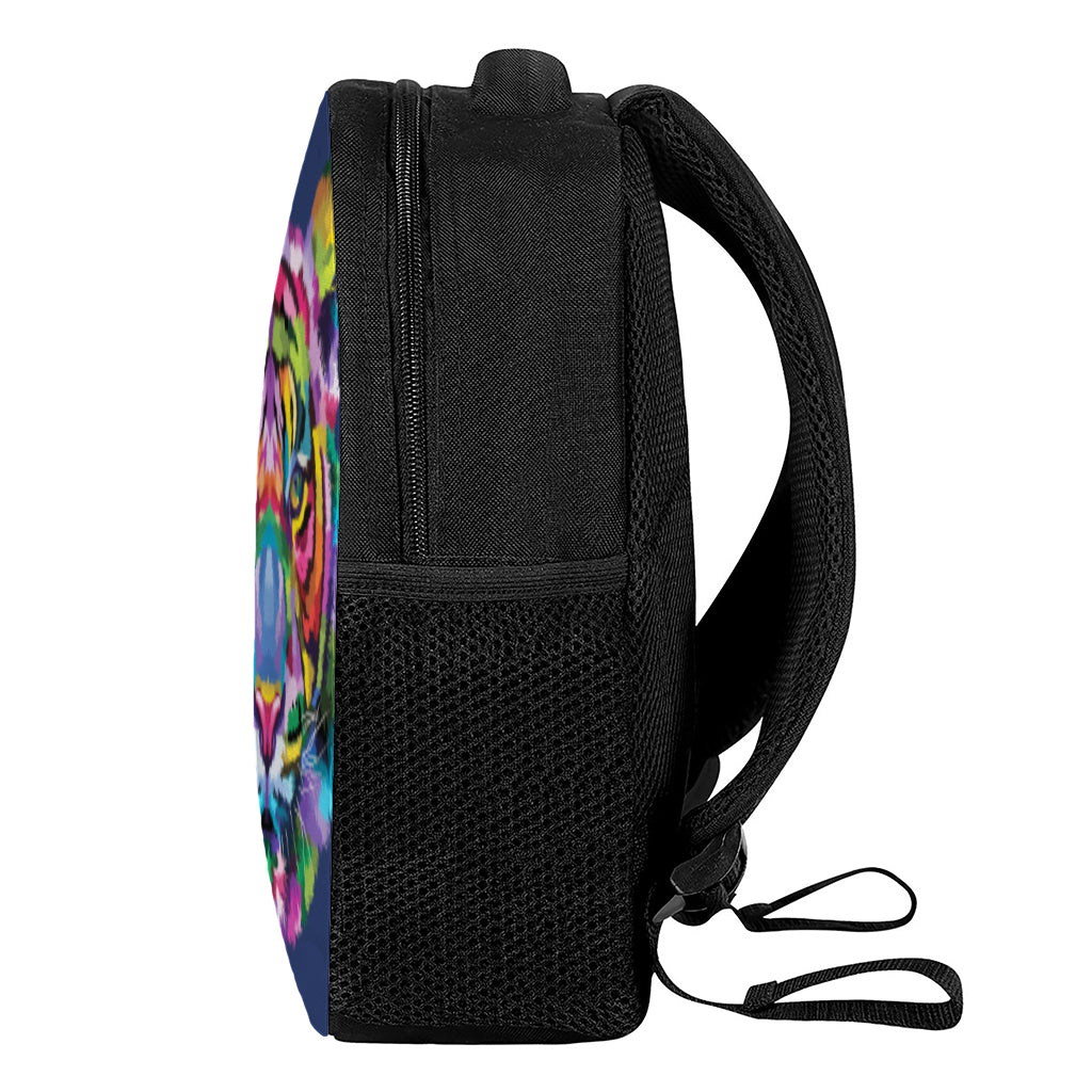 Colorful Tiger Portrait Print Casual Backpack