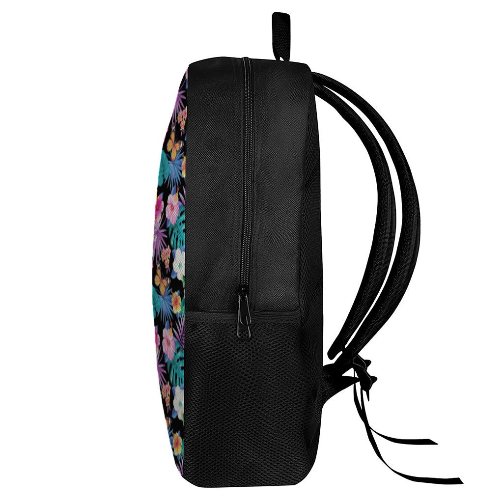 Colorful Tropical Jungle Hawaiian Print 17 Inch Backpack