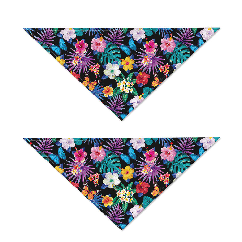 Colorful Tropical Jungle Hawaiian Print Dog Bandana