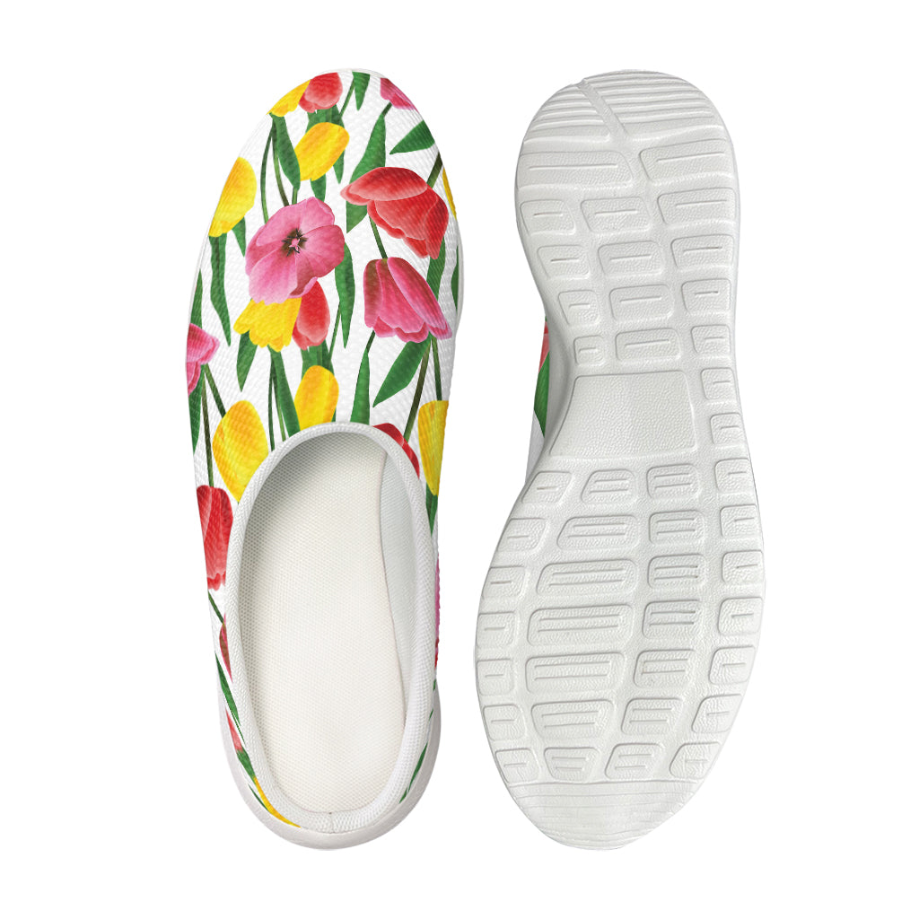 Colorful Tulip Pattern Print Mesh Casual Shoes