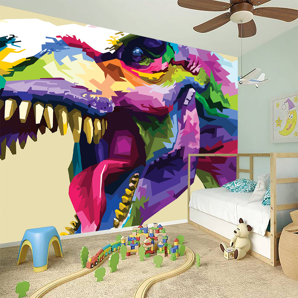 Colorful Tyrannosaurus Rex Print Wall Sticker