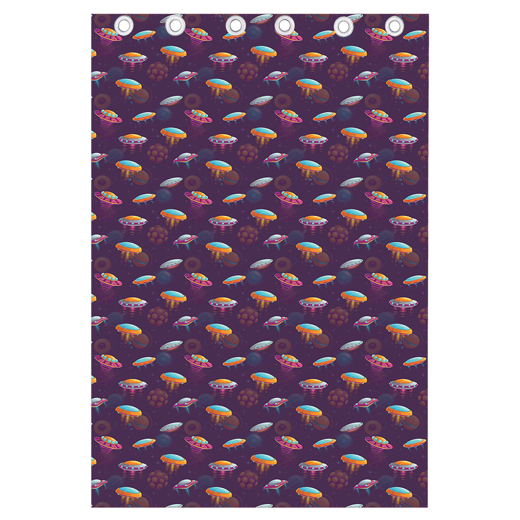 Colorful UFO Pattern Print Curtain