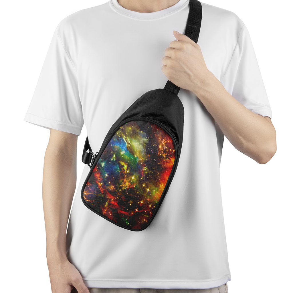 Colorful Universe Galaxy Space Print Chest Bag