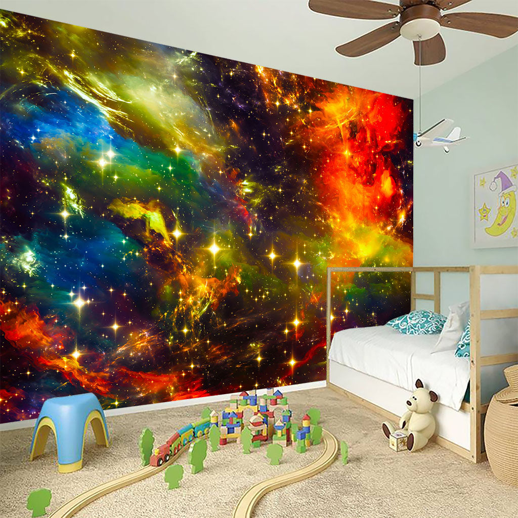Colorful Universe Galaxy Space Print Wall Sticker