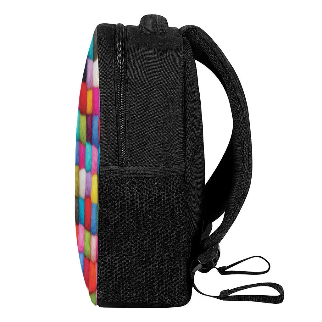 Colorful Yarn Balls Print Casual Backpack