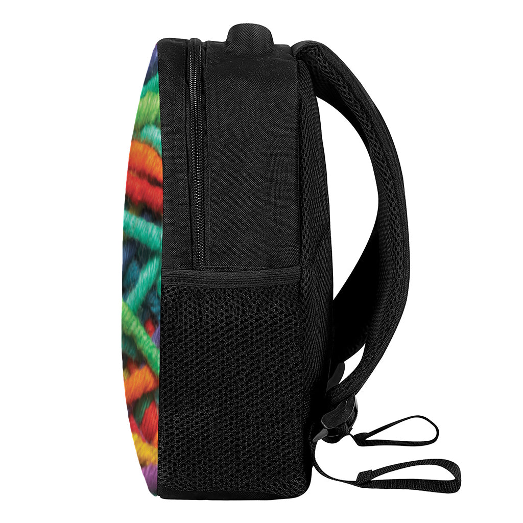Colorful Yarn Print Casual Backpack
