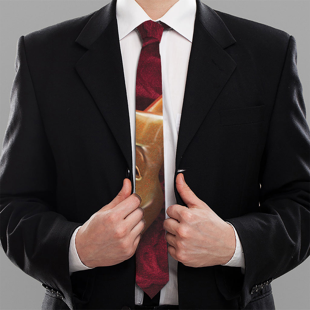Comedy And Tragedy Theater Masks Print Necktie