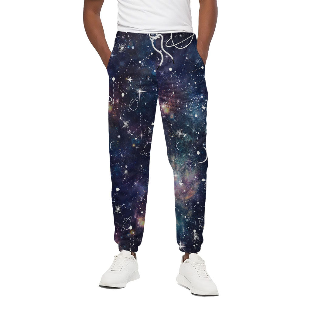 Constellation Galaxy Space Print Cotton Pants