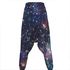 Constellation Galaxy Space Print Hammer Pants