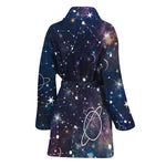 Constellation Galaxy Space Print Women's Bathrobe