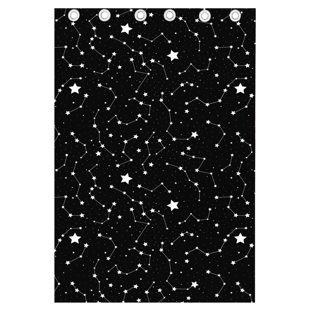 Constellation Sky Map Pattern Print Curtain