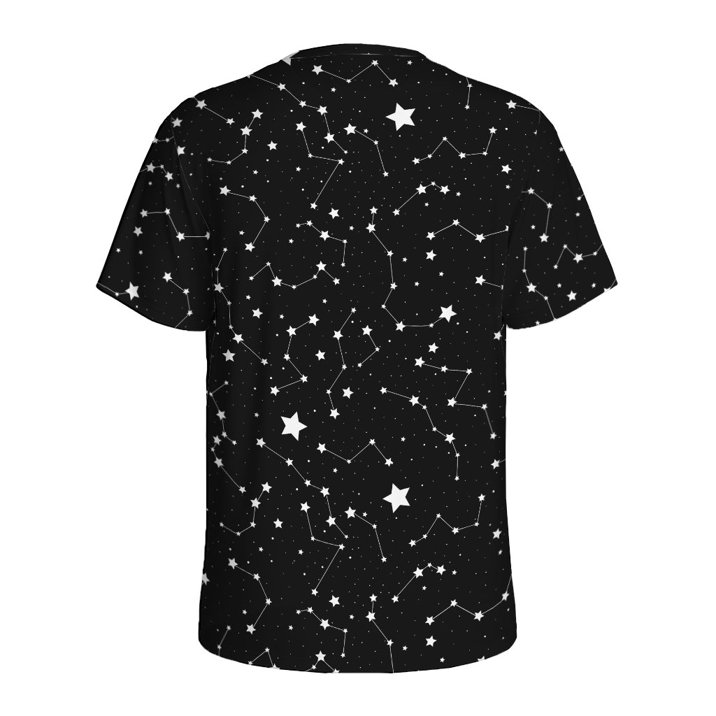 Constellation Sky Map Pattern Print Men's Sports T-Shirt
