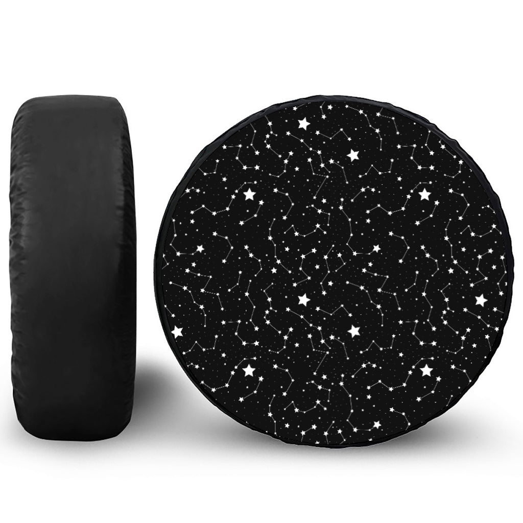 Constellation Sky Map Pattern Print Tire Cover