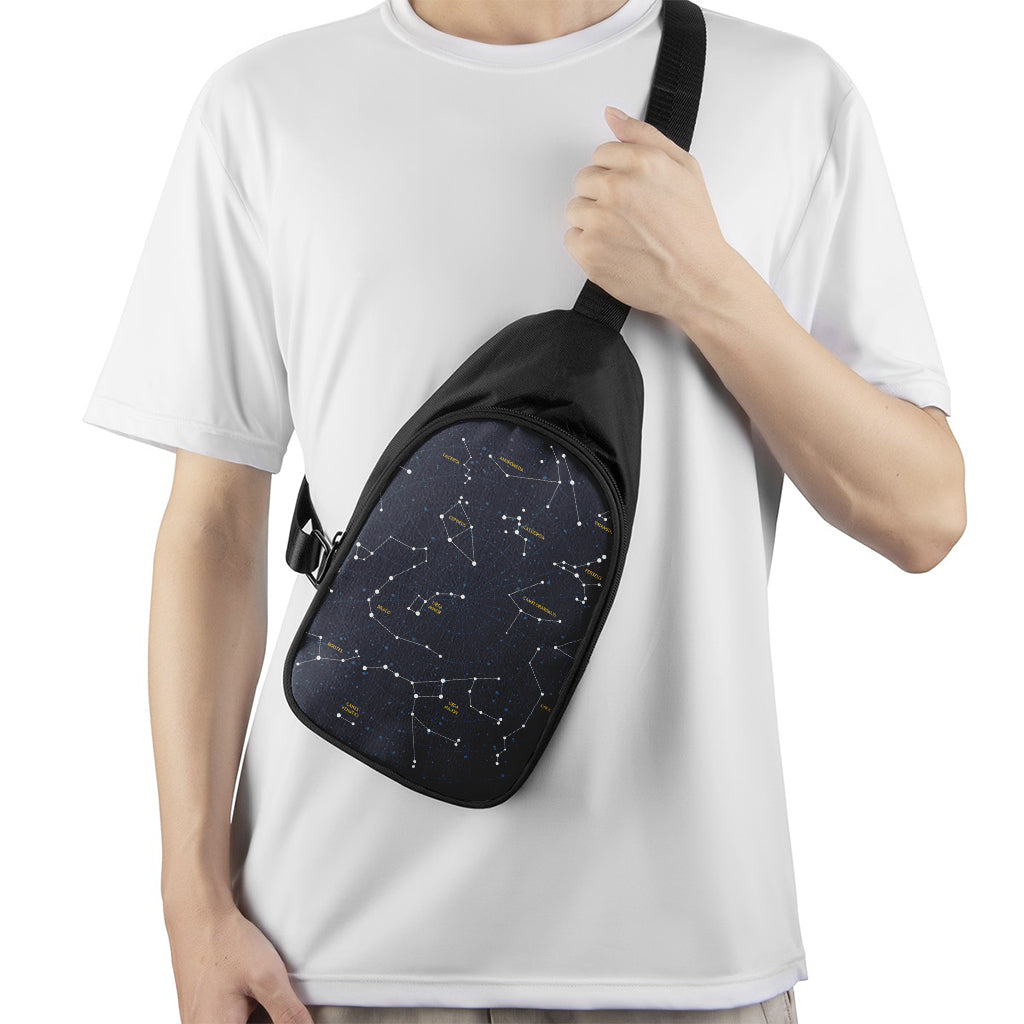 Constellation Sky Map Print Chest Bag