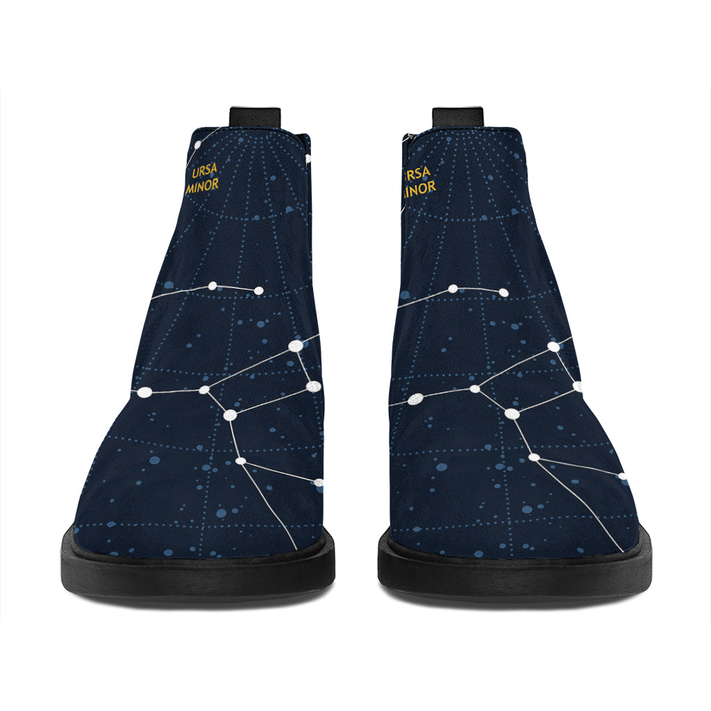Constellation Sky Map Print Flat Ankle Boots