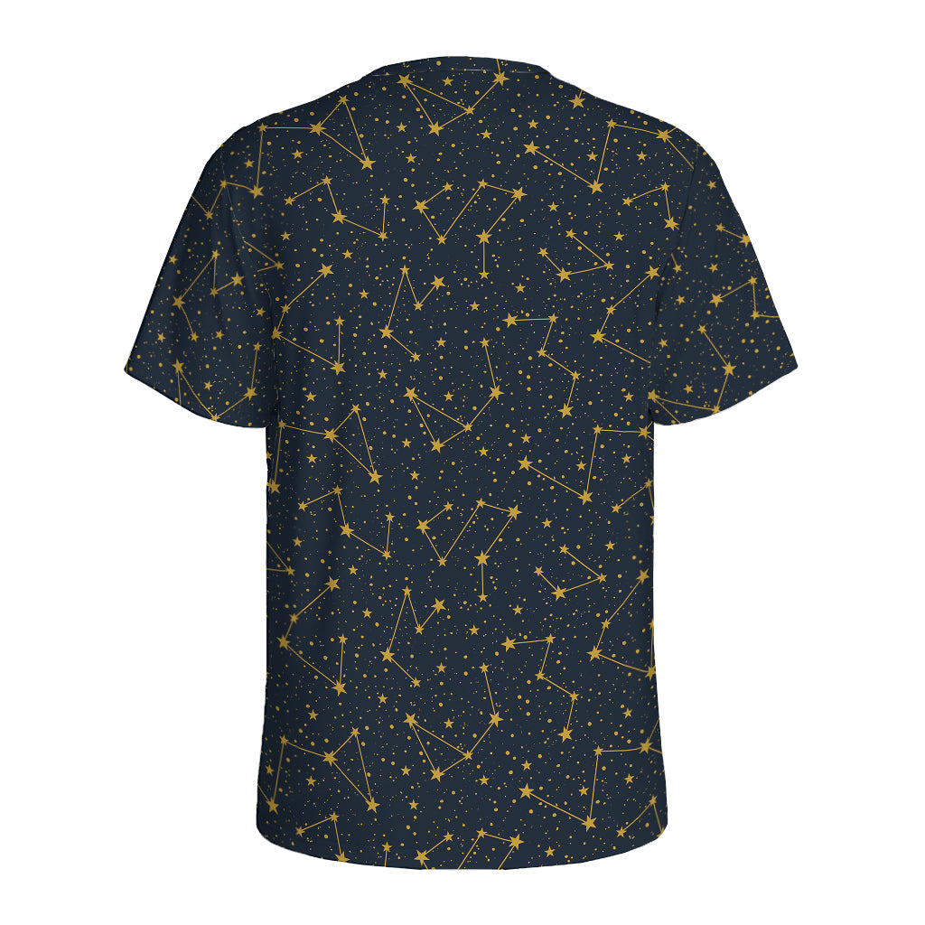 Constellation Symbols Pattern Print Men's Sports T-Shirt