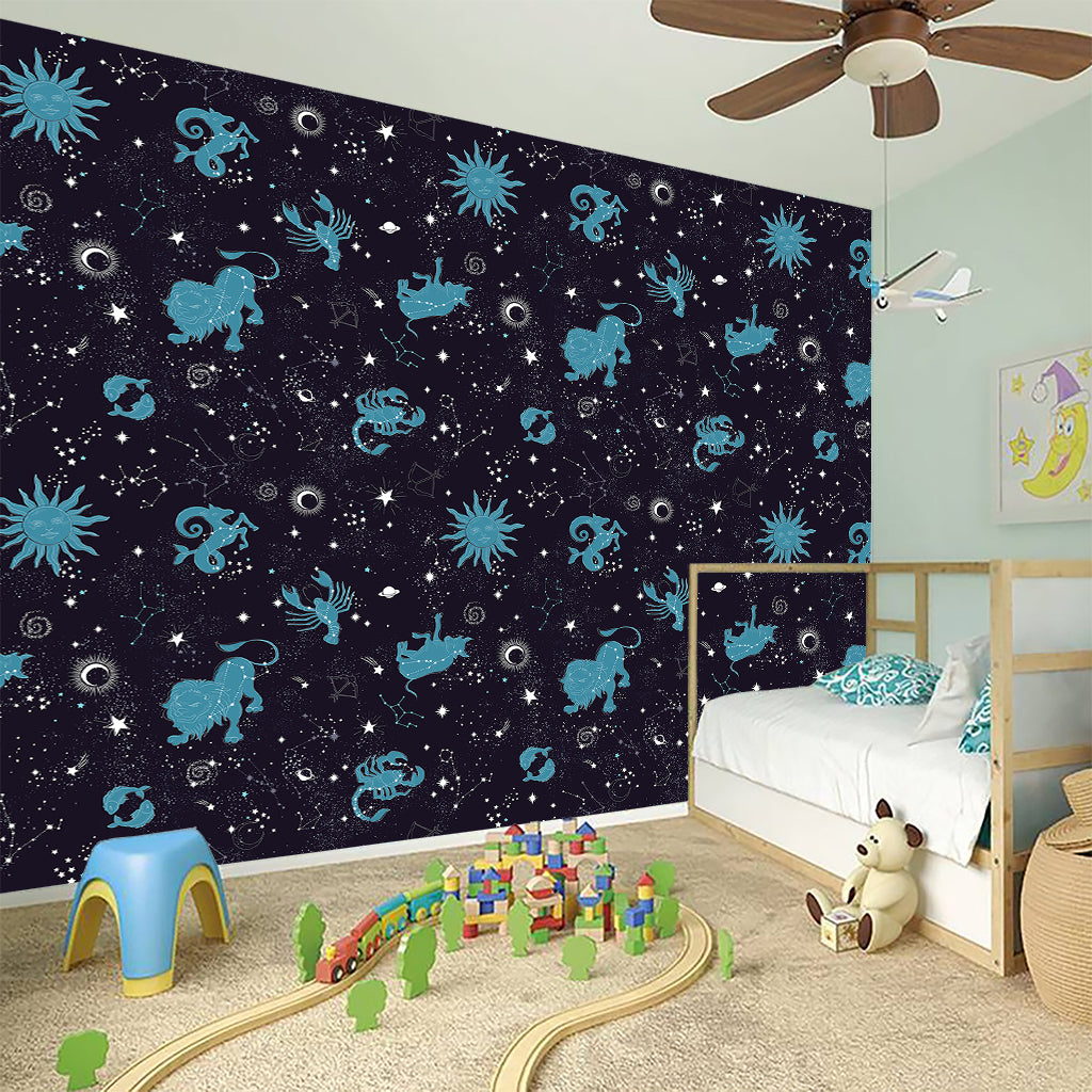 Constellation Zodiac Signs Pattern Print Wall Sticker