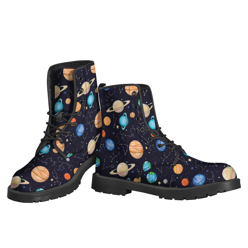 Constellations And Planets Pattern Print Backpack