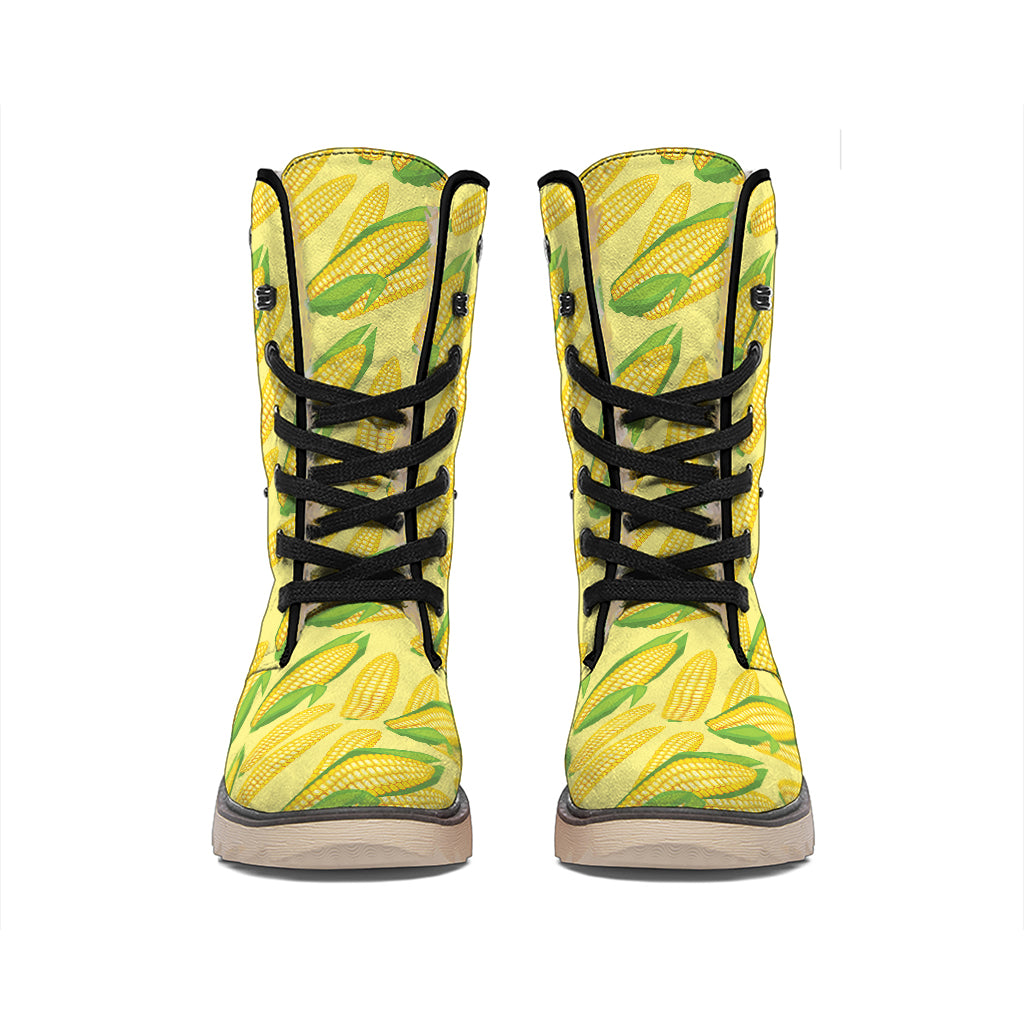 Corn Cob Pattern Print Winter Boots