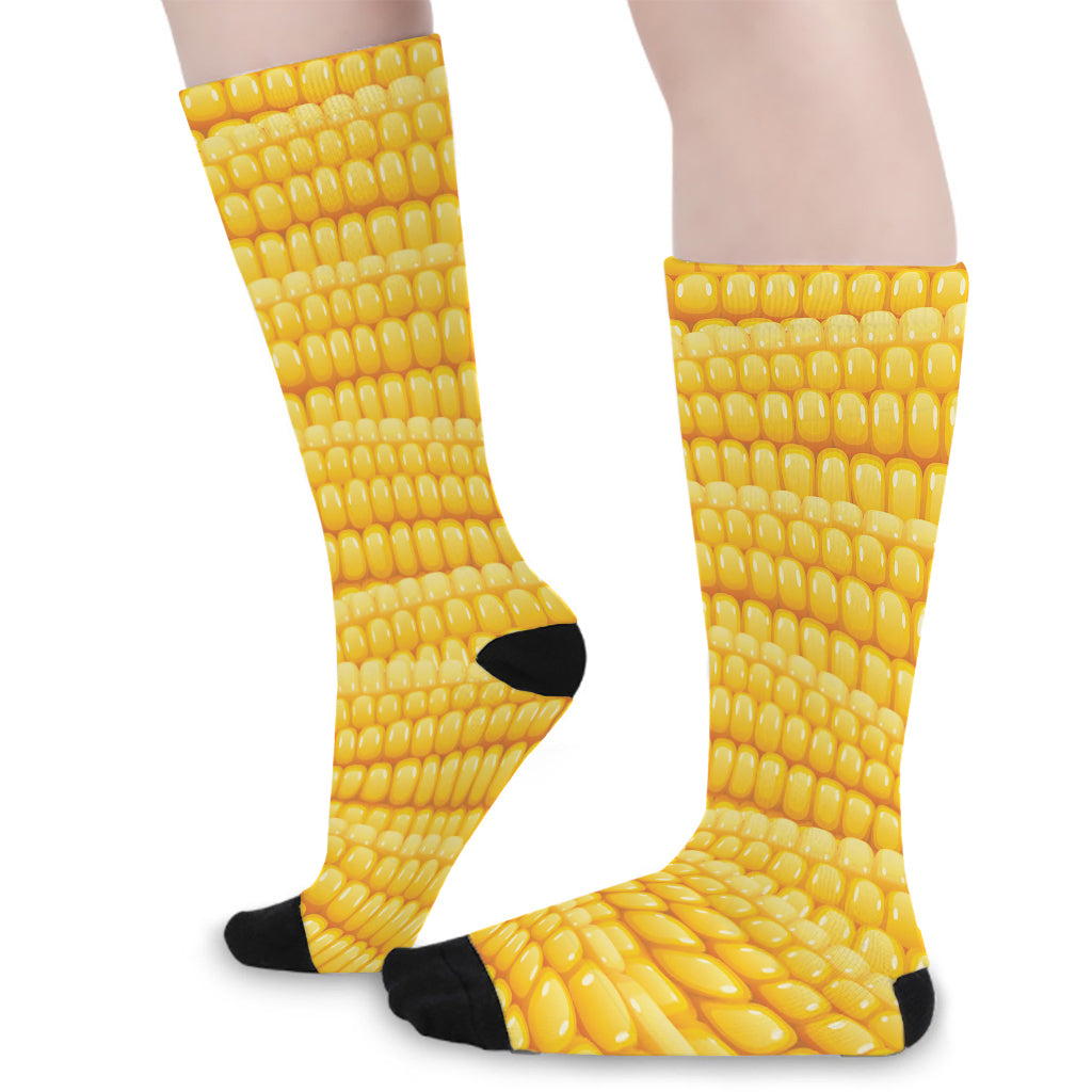 Corn Pattern Print Long Socks