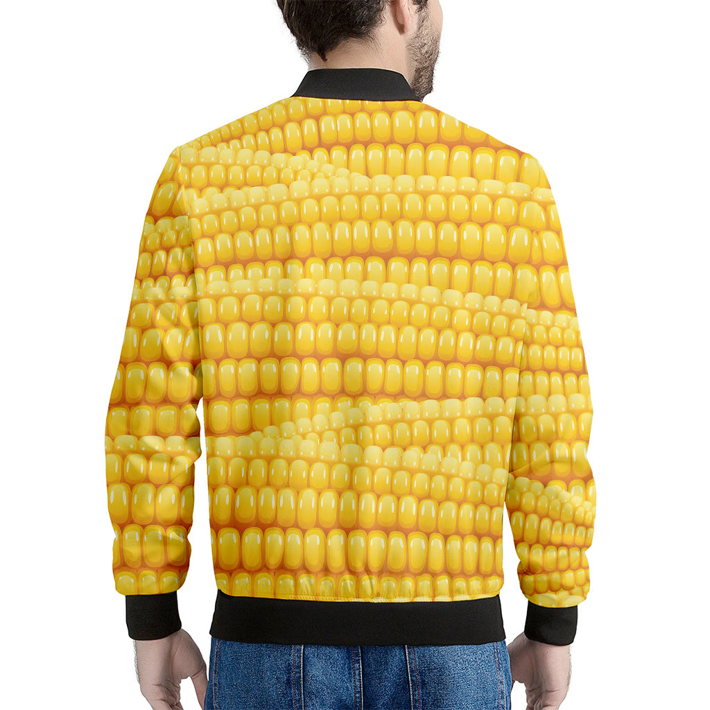 Corn Pattern Print Men's Bomber Jacket