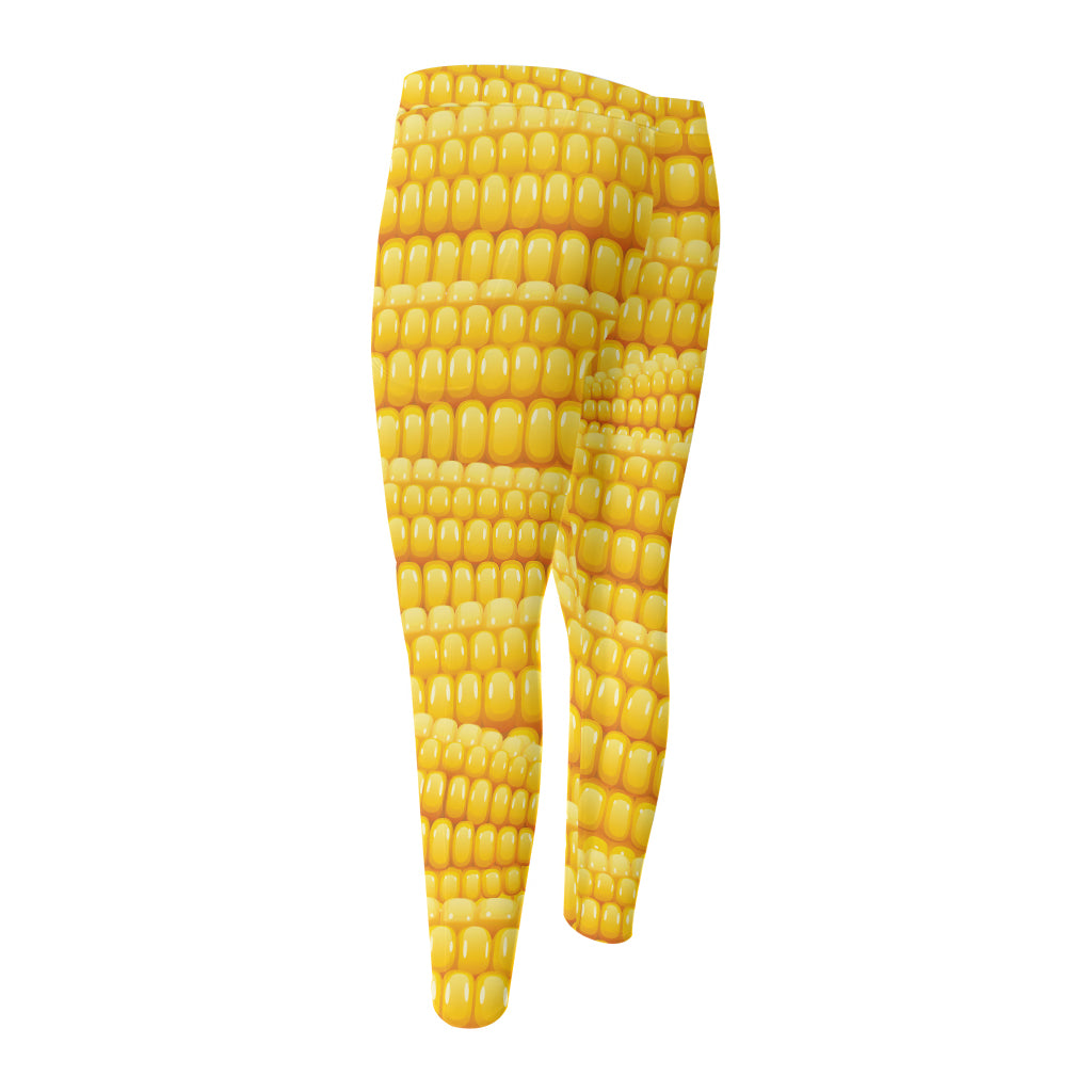 Corn Pattern Print Men's Compression Pants