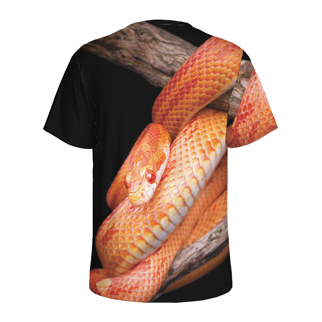 Corn Snake Print Men's Sports T-Shirt