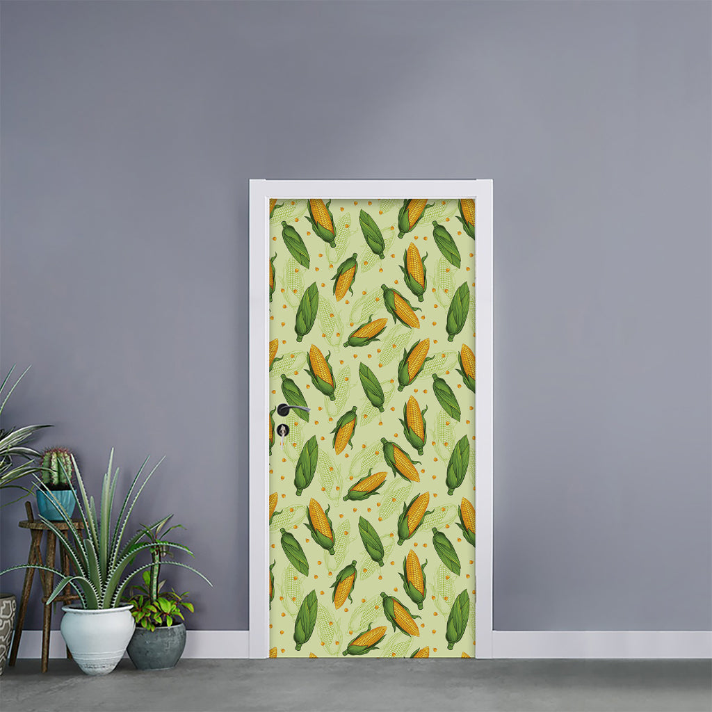 Corncob Pattern Print Door Sticker