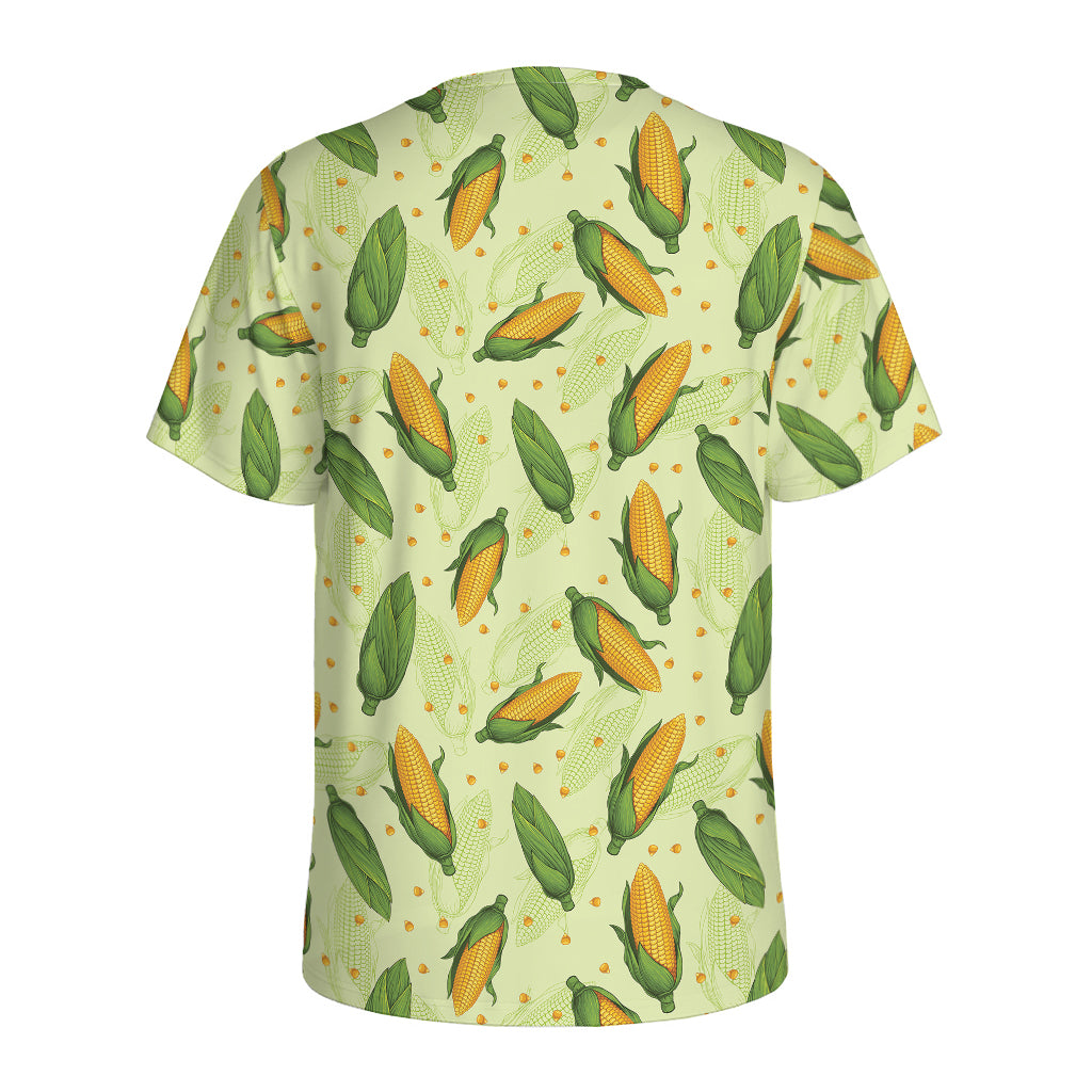 Corncob Pattern Print Men's Sports T-Shirt