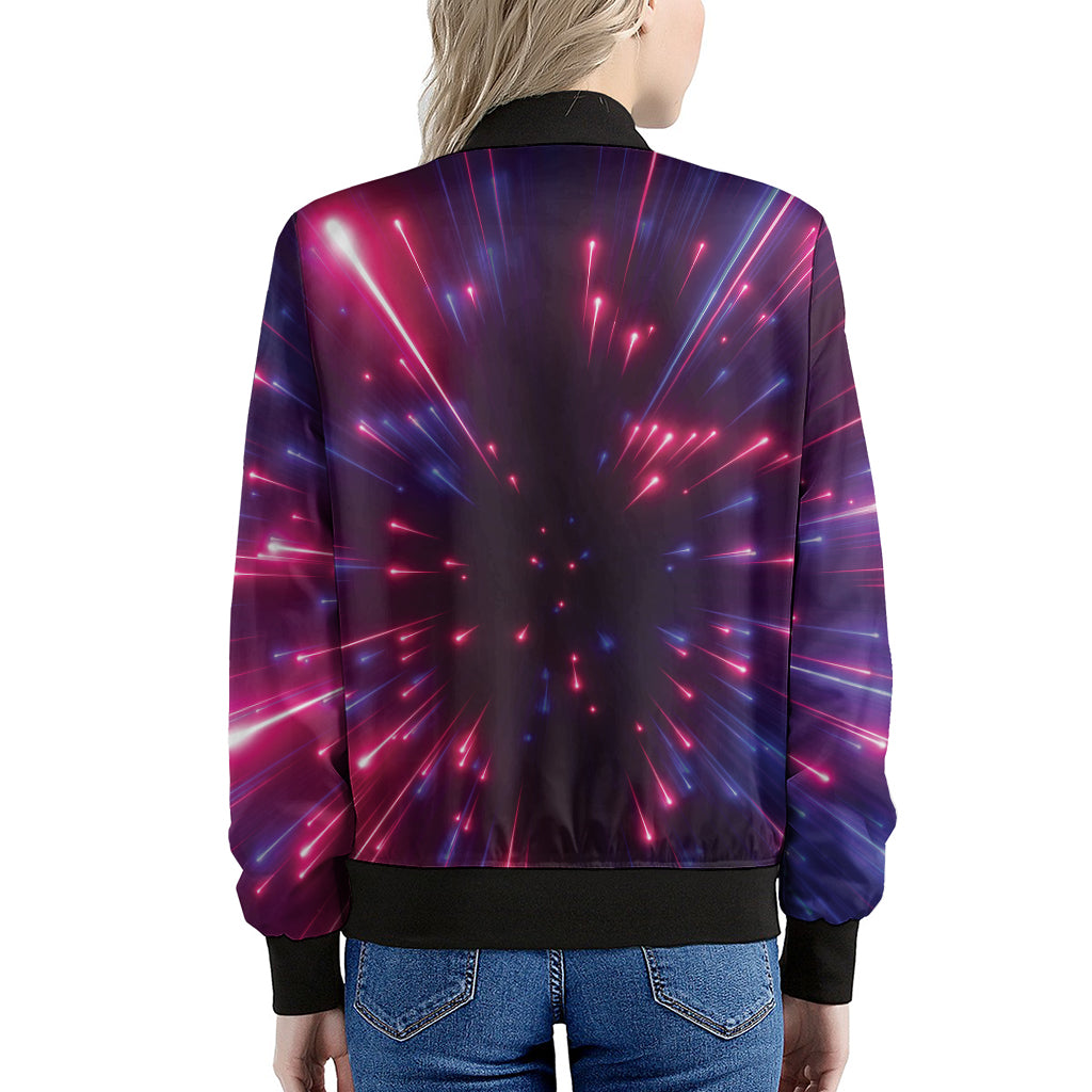 Cosmic Hyperspace Print Women's Bomber Jacket