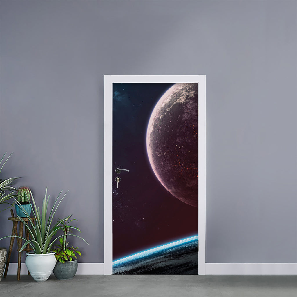 Cosmic Space Print Door Sticker