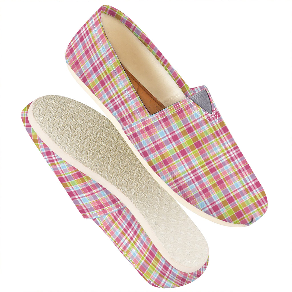 Cotton Candy Pastel Plaid Pattern Print Casual Shoes