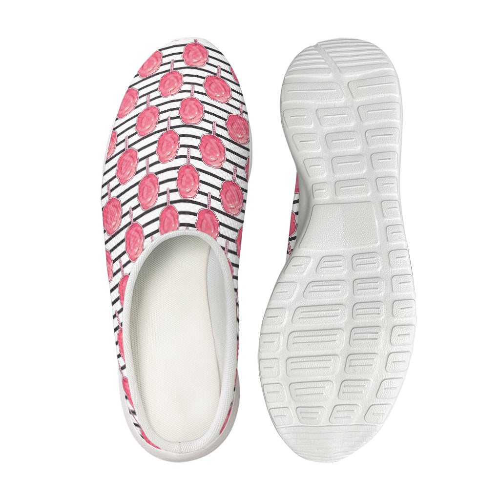 Cotton Candy Striped Pattern Print Mesh Casual Shoes