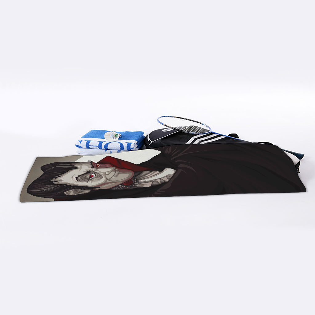 Count Dracula Print Sports Towel