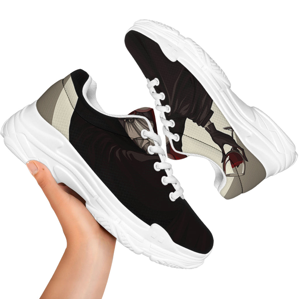 Count Dracula Print White Chunky Shoes