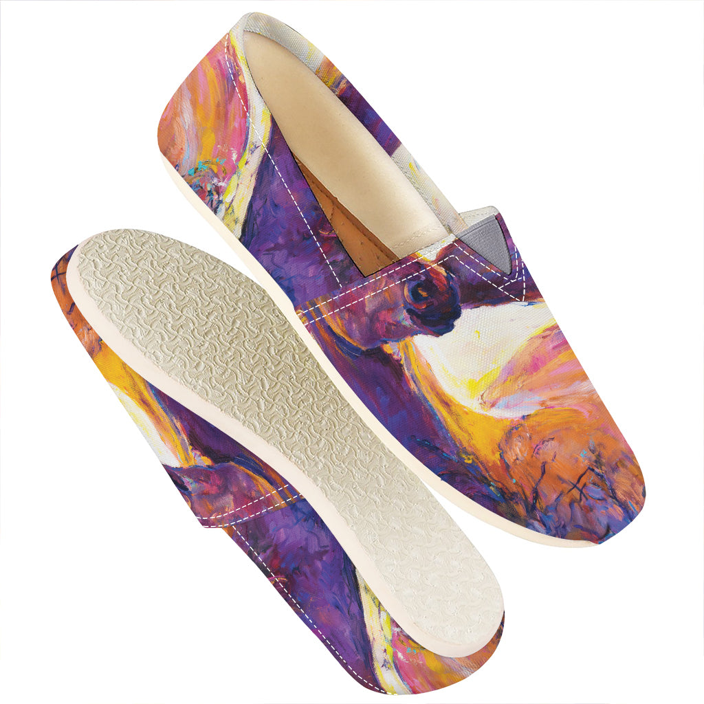 Couple Horses Portrait Print Casual Shoes