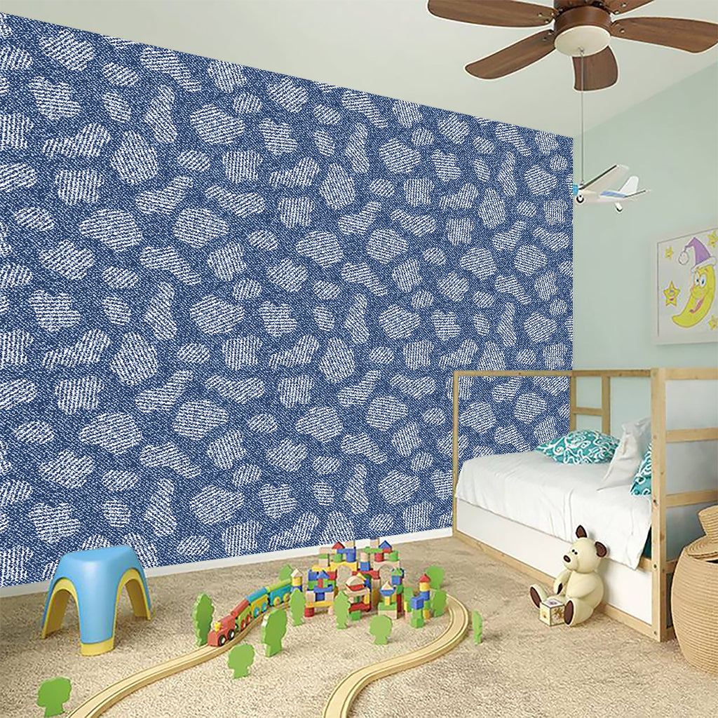 Cow Denim Jeans Pattern Print Wall Sticker