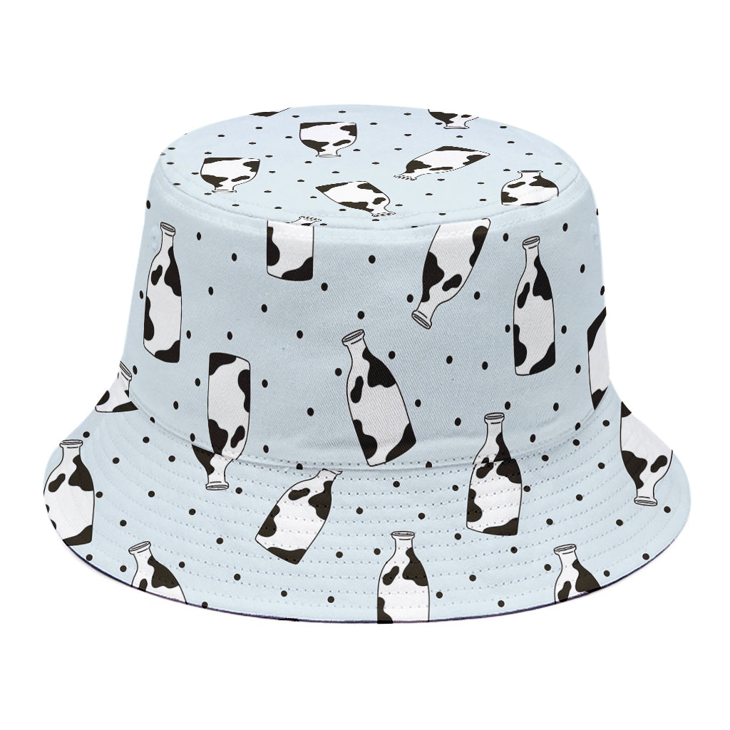 Cow Milk Bottle Pattern Print Bucket Hat