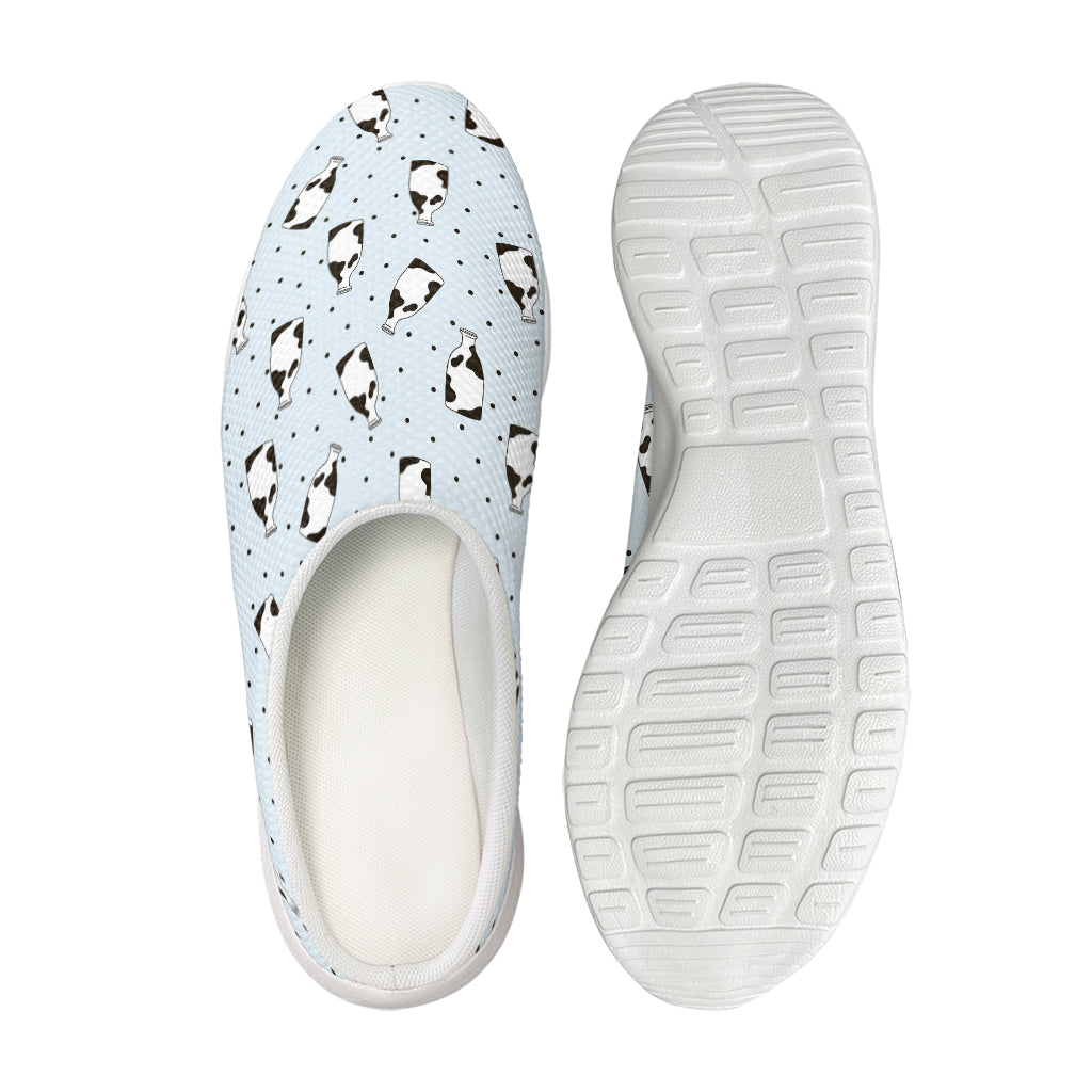 Cow Milk Bottle Pattern Print Mesh Casual Shoes