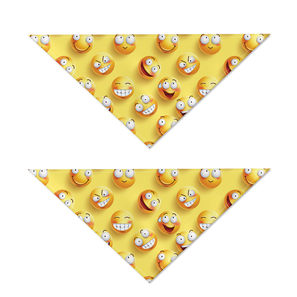 Crazy Emoji Pattern Print Dog Bandana
