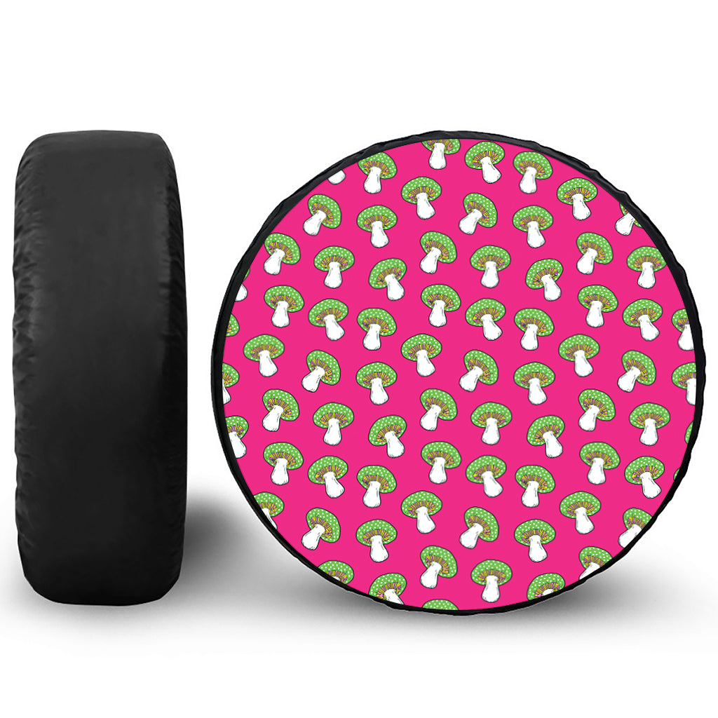 Crazy Mushroom Pattern Print Tire Cover