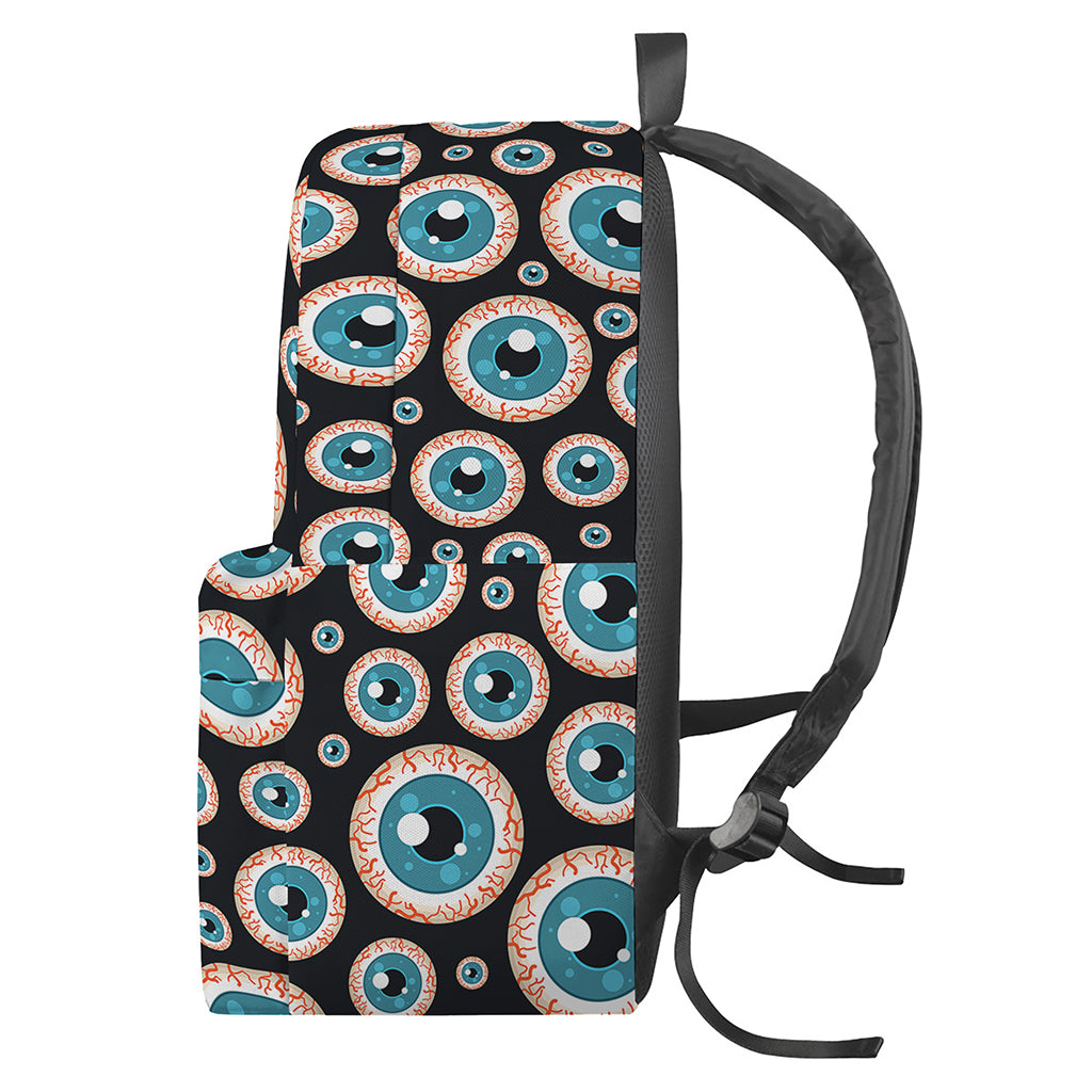 Creepy Eyeball Pattern Print Backpack
