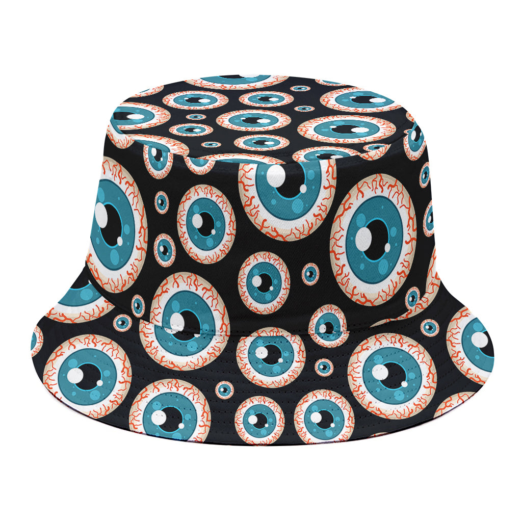 Creepy Eyeball Pattern Print Bucket Hat