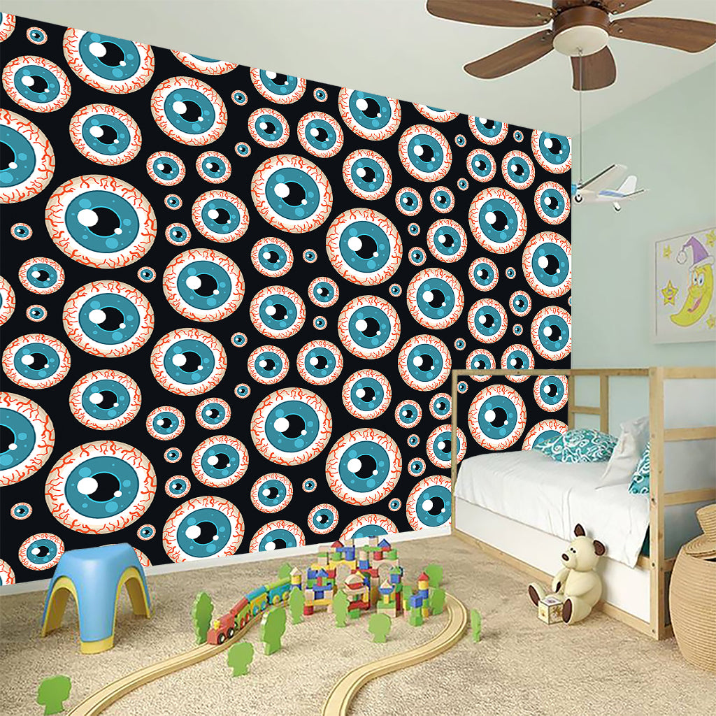 Creepy Eyeball Pattern Print Wall Sticker