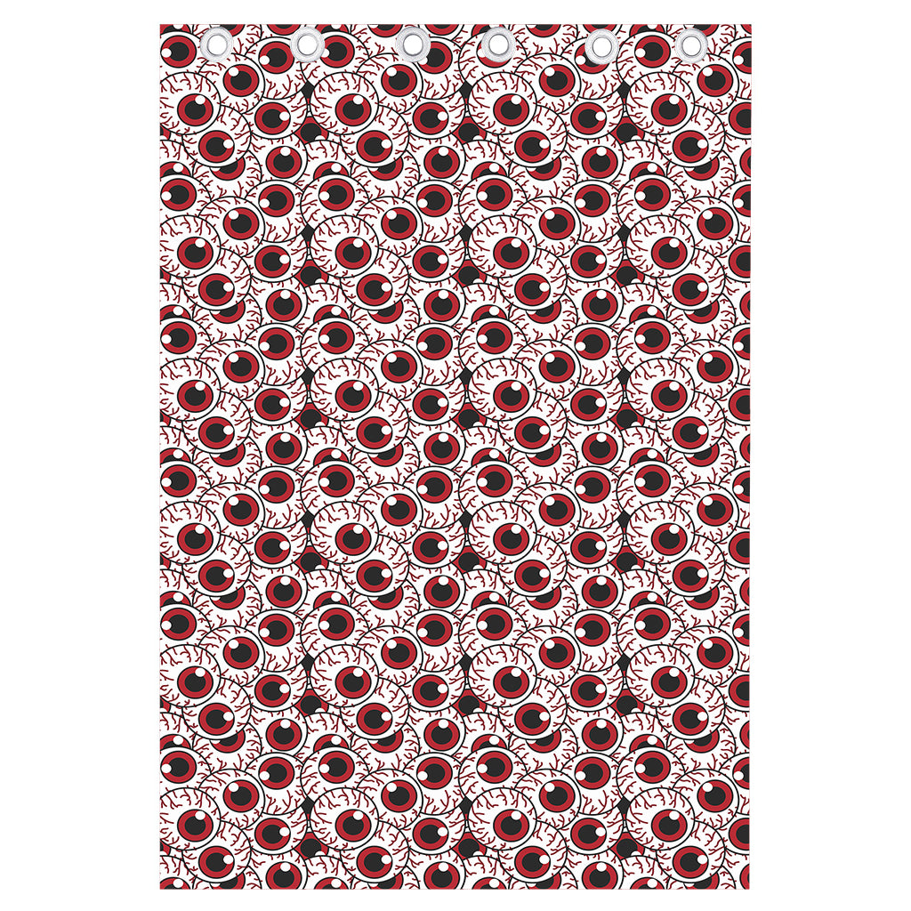 Creepy Red Eyeball Pattern Print Curtain