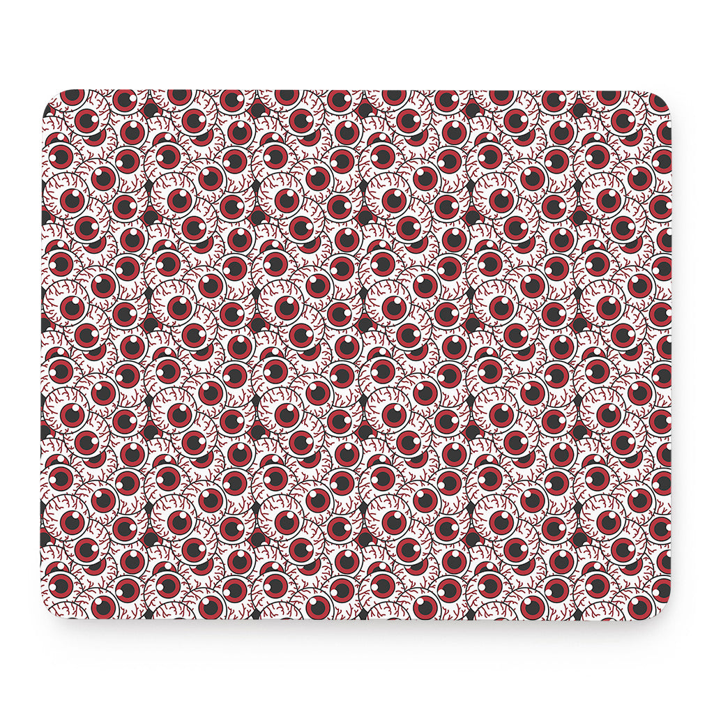 Creepy Red Eyeball Pattern Print Mouse Pad