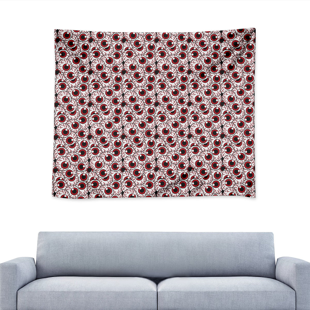 Creepy Red Eyeball Pattern Print Tapestry