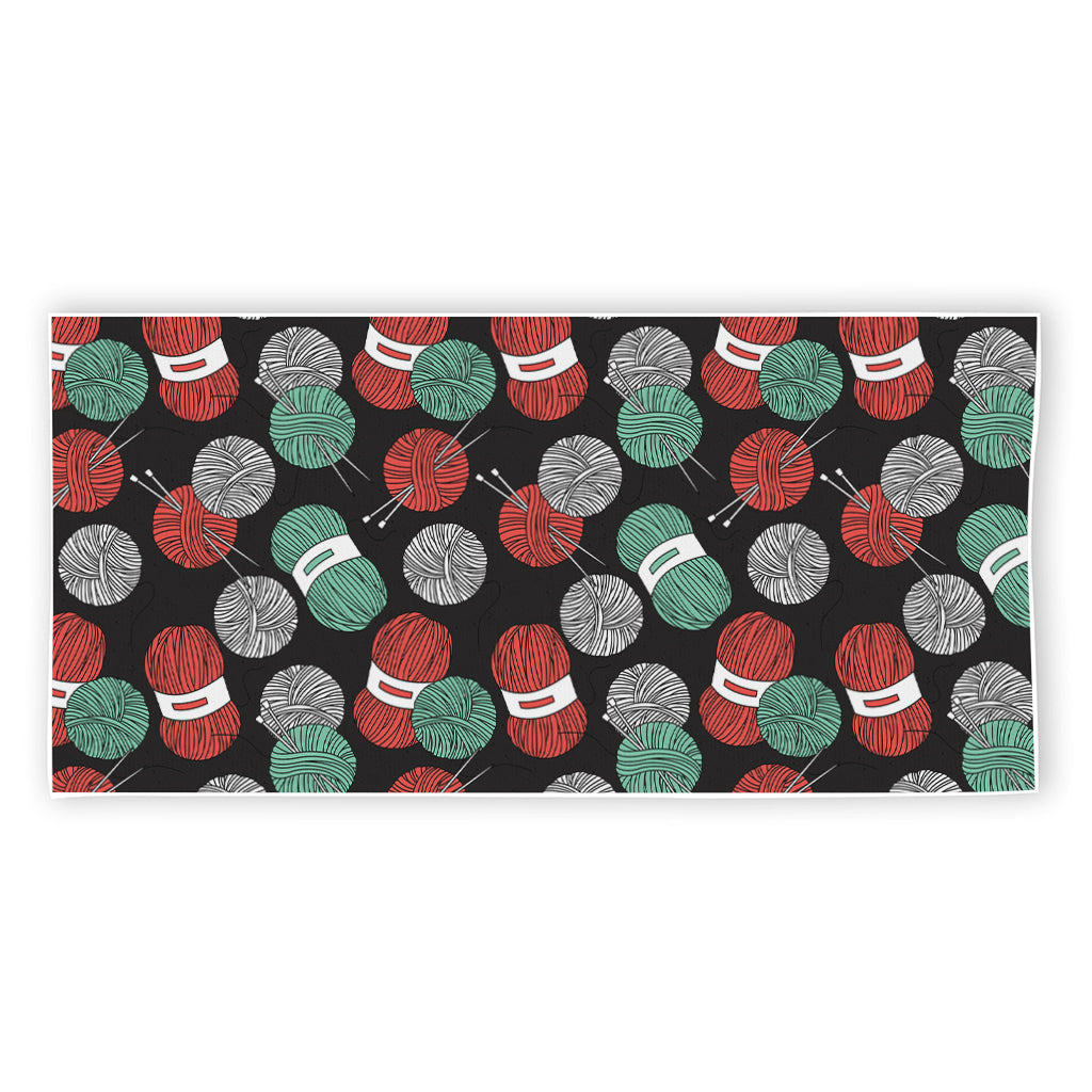 Crochet Yarn Pattern Print Beach Towel