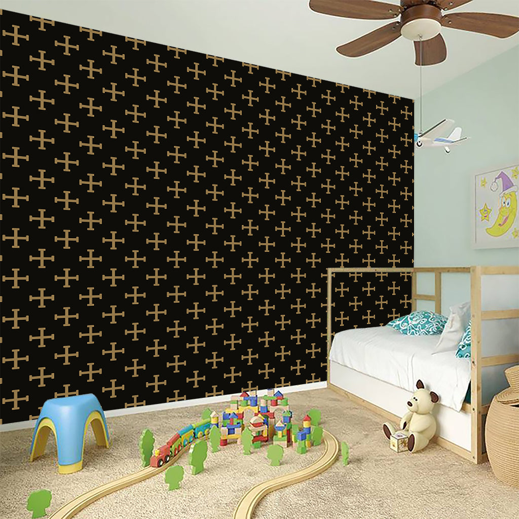 Cross Orthodox Pattern Print Wall Sticker