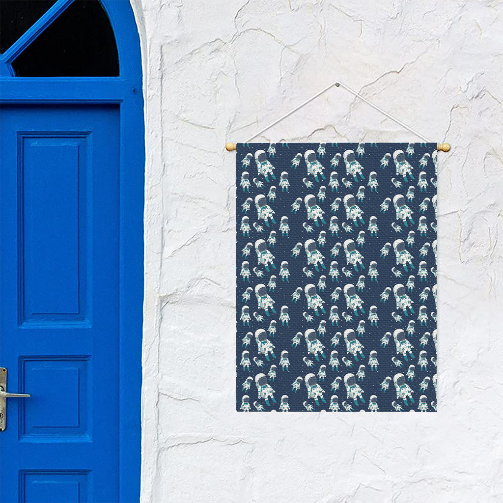 Cute Astronaut Pattern Print Garden Flag